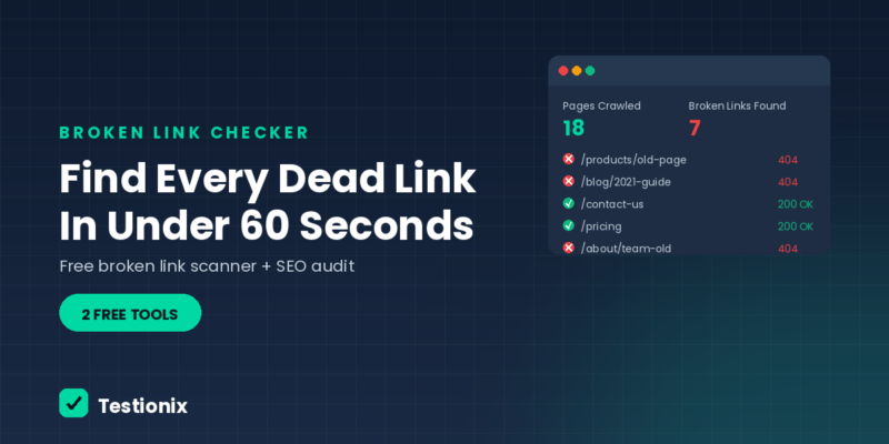 Broken link testeer